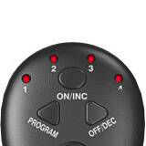 en narbild paden svarta kontrollpanelen pa en ab trainer. EMS Muskelstimulator Magtränare