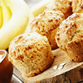 Chia, lijnzaad en bananenhaver muffins
