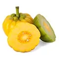 En hel superfrukt garcinia cambogia och en som är delad i mitten En hel superfrukt garcinia cambogia och en som är delad i mitten