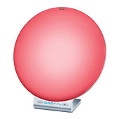 en stor rod lampa for daylight therapy mot en vit bakgrund en stor rod lampa for daylight therapy mot en vit bakgrund