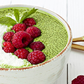 Grön Matcha Chia Dessert