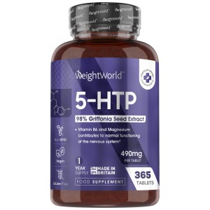 5 HTP Tabletter En burk av 5 htp tabletter räcker i ett år och är perfekt när man önskar att ha det