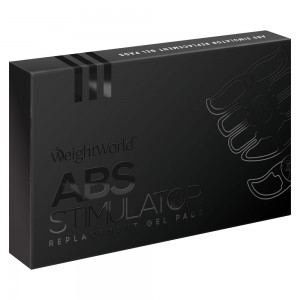 8 pad ab stimulators, magtranares, svarta forpackning mot en vit bakgrund 8 pad ab stimulators, magtranares, svarta forpackning mot en vit bakgrund