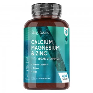 Kalcium, Magnesium & Zink med veganskt D3-vitamin