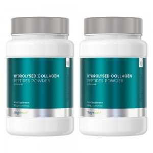 Hydrolysed Collagen Peptide Powder 400g – Kollagen pulver för muskler, leder och slät hud 2-Pack