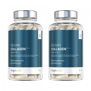 Vegan Collagen Advanced – 60 Kapslar 500mg – Veganskt Kollagen Tillskott För Hud, Ben & Leder – Spara 5% Köp 2 Pack