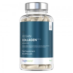 Vegan Collagen Advanced – Vegansk kollagen tillskott – Stöttar kroppens kollagenproduktion – Kosttillskott för hud, ben & leder – Med Zink & MSM