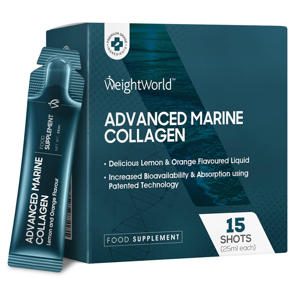 Advanced Marine Collagen Dryck 15 x 25ml SHOTS WeightWorld för hud och skelett