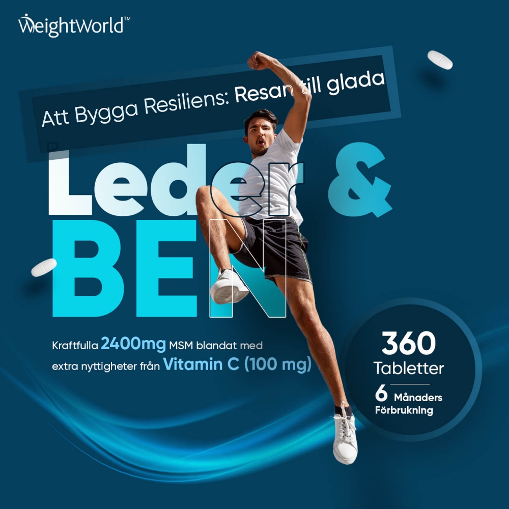 Köp MSM Tabletter med Cvitamin 2400 mg l För skelett och leder