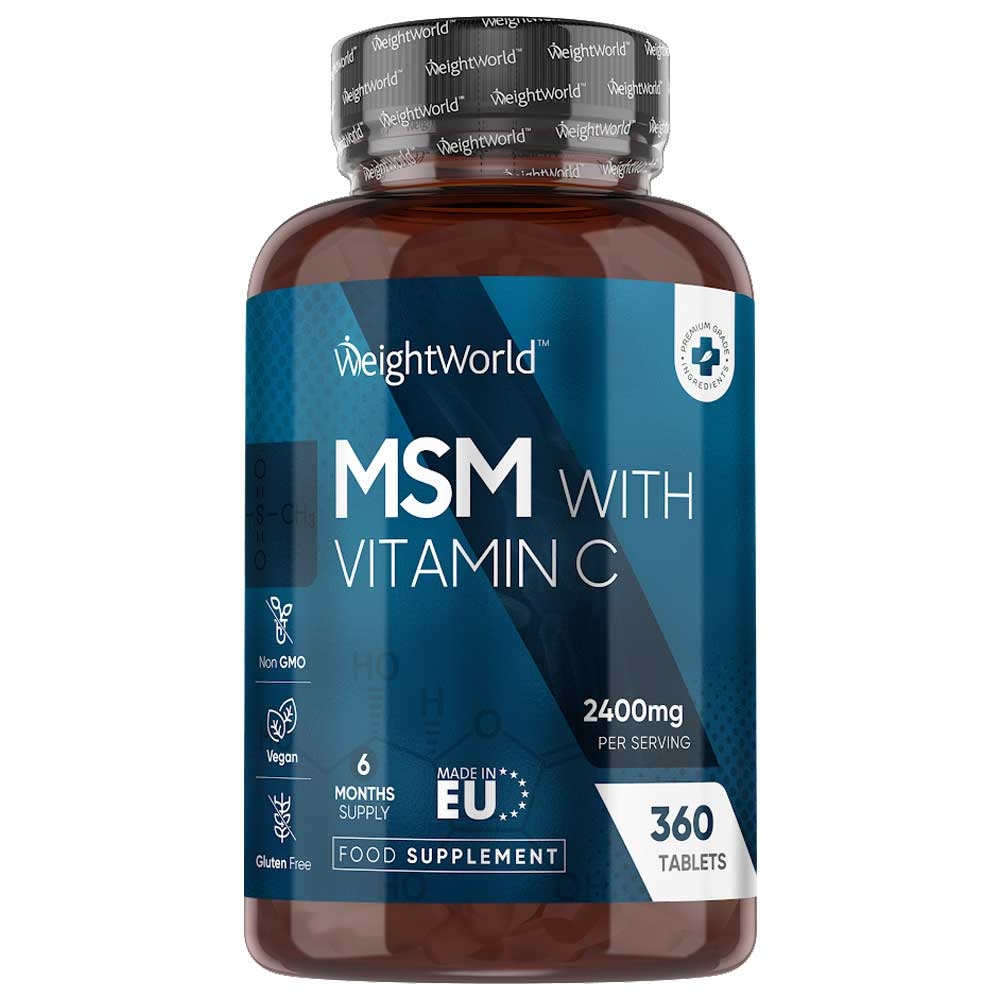 Köp MSM Tabletter med Cvitamin 2400 mg l För skelett och leder