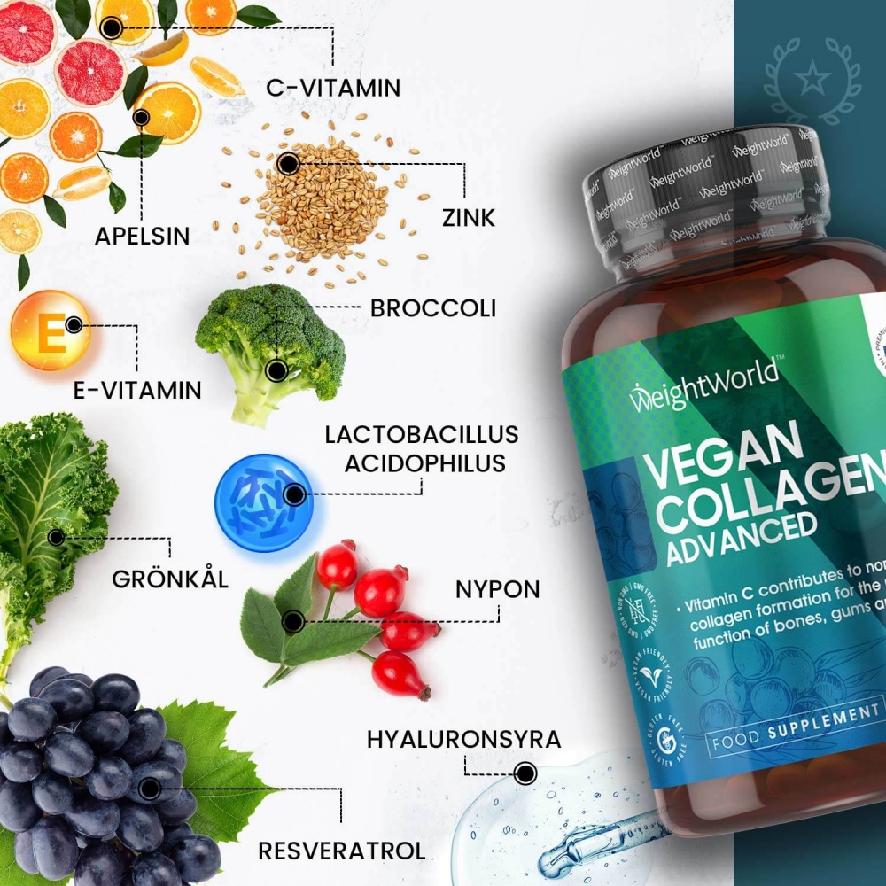 vegan collagen advanced för muskler, leder och hud