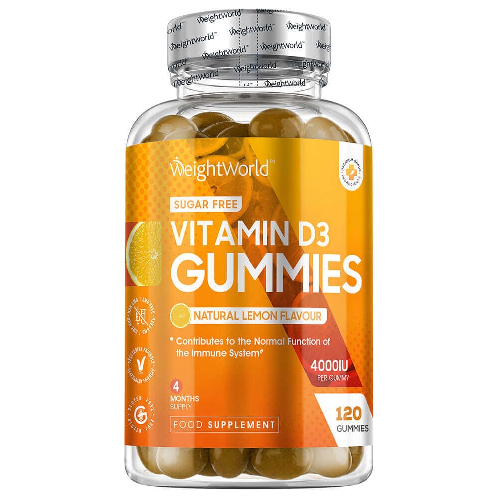 D3Vitamin Gummies 4000IE, 120 st För skelett, immunförsvar & muskler