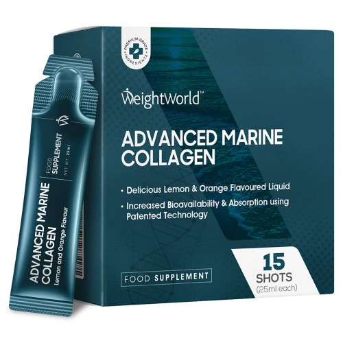 Marine Collagen Shot, 15 x 25 ml - Flytande kollagenshot till att upprätthålla hud, ben & leder