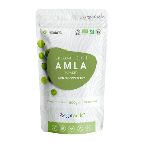 Ekologisk Amla Pulver 500g - Ekologiskt pulvertillskott för immunförsvaret, ansiktet & huden