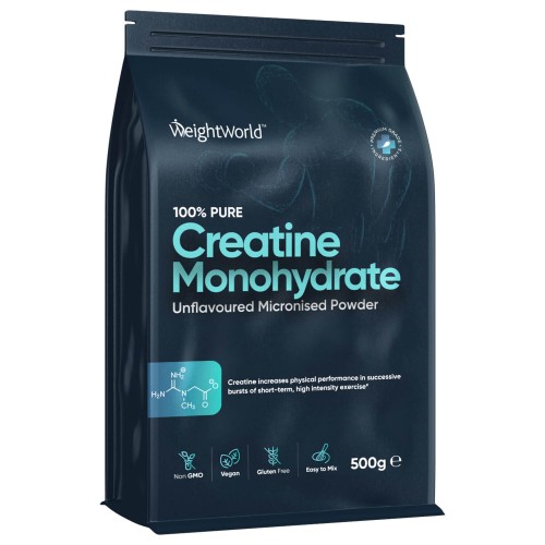 Kreatinmonohydratpulver 500g - smaklöst kreatinpulver för muskeluppbyggnad