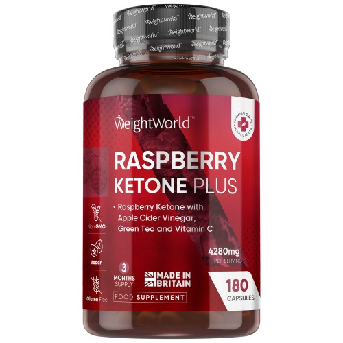 Raspberry Ketone Plus 4280 mg 180 kapslar - För ämnesomsättning och fettförbränning