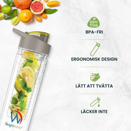 weightworld fruit infuser för hälsosamma svalkande drycker vid behov