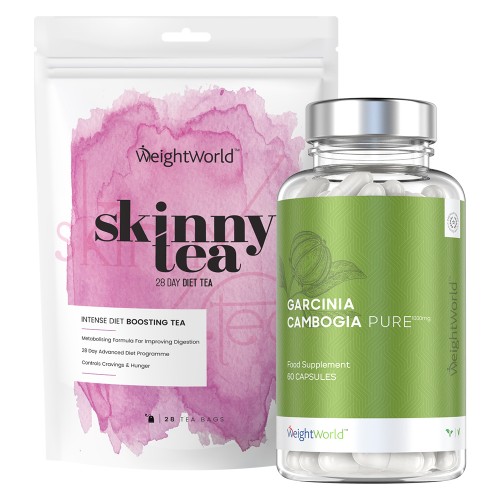 Paket för Vikthantering - Skinny Tea & Garcinia Cambogia Pure - 28 dagars te & 60 kapslar