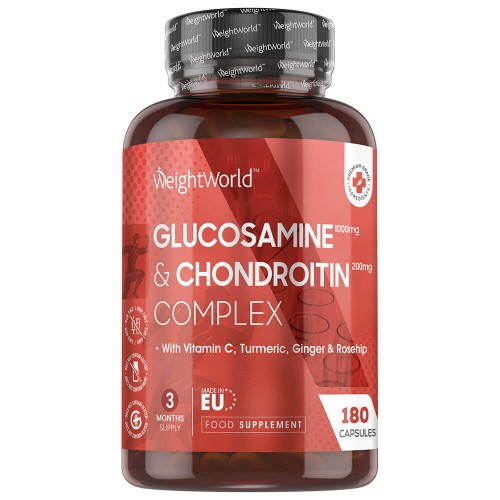 Glukosamin och kondroitin | Kosttillskott för leder |  - 180 kapslar