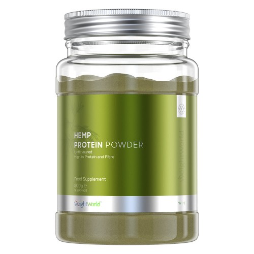 Hemp protein powder - veganskt protein pulver med omega olja - WeightWorld - 500G
