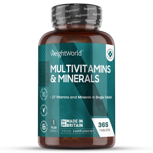 Multivitaminer och Mineraler 365 tabletter | Naturligt kosttillskott för välmåendet 
