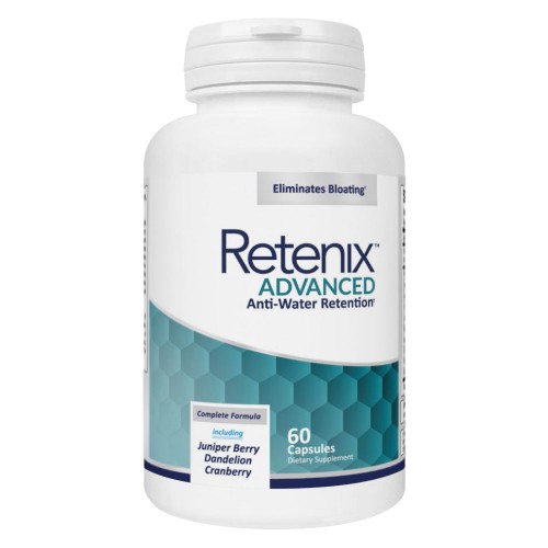 Retenix Advanced - 60 naturligt vätskedrivande tabletter - 100% naturliga ingredienser - 1 kapsel om dagen - Veganskt vattendrivande kosttillskott