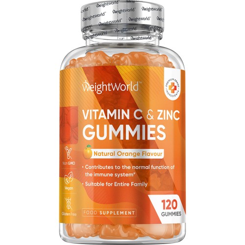 C-Vitamin Gummies 200 mg, 120 st | Stöd för immunförsvaret - WeightWorld till vegansk diet