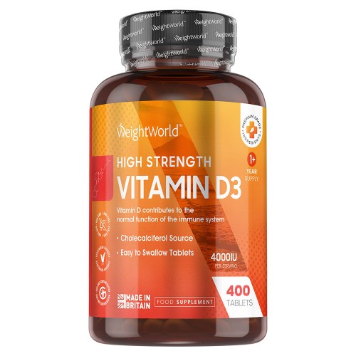 Mat Vitamin D3 4000IU I400 vitamin D-tabletter för mer än ett års förbrukning I Förstklassig källa till kolekalciferol I Laktos- & Glutenfri