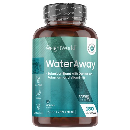 Water Away, 180 kapslar - Vätskedrivande kosttillskott, för 3 månaders konsumtion