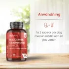 Ta bara 2 kapslar om dagen för att få i dig ett dagligt intag av glukosamin och kondroitin tillskott 