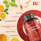 Innehåller naturliga ingredienser med Gurkmeja, C-vitamin, kondroitin och nypon med mera för att hjälpa en med sina leder och välmående