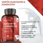 Glukosamin och kondroitin kapslarna innehåller 6 nyckelingredienser i varje portion vilket gör den idealisk för ens leder, välmående och flexibilitet