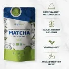 Matcha latte pulver för ett gott morgonkaffe som är bra för din hälsa