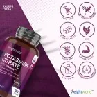 Lättsvalda kalium tabletter med vitamin C för immunförsvaret och välmåendet