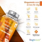 Utmärkt doserat gurkmeja gummies som stöttar hälsa och välmåendet