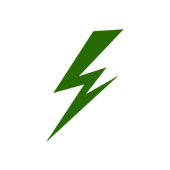 green cartoon lightning bolt to represent stimulation