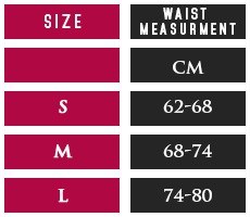 Storleksinformation for Waist Trainer med matt i centimeter Storleksinformation for Waist Trainer med matt i centimeter