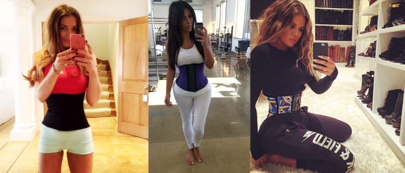 flera kandisar har tagit selfie med sina waist trainers pa