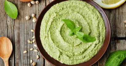 Grön spirulinahummus