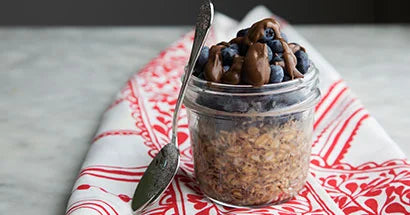 Overnight Oats Med Blåbär & Kakao (Utan Köksvåg)