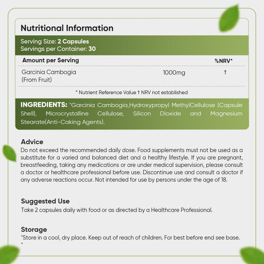 Få hjälp med att få kontroll med aptiten med Garcinia Cambogia kapslar