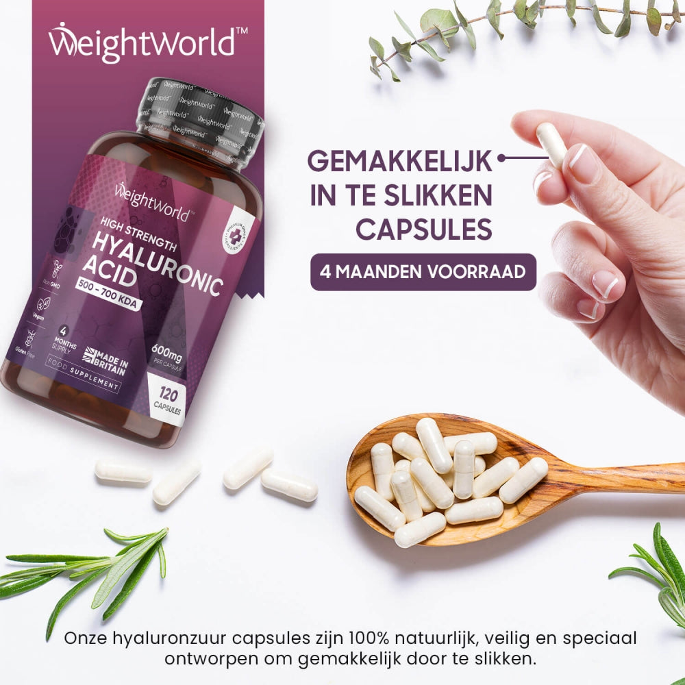 Lättsvalda Hyaluronsyra kapslar för hjälp med anti-aging