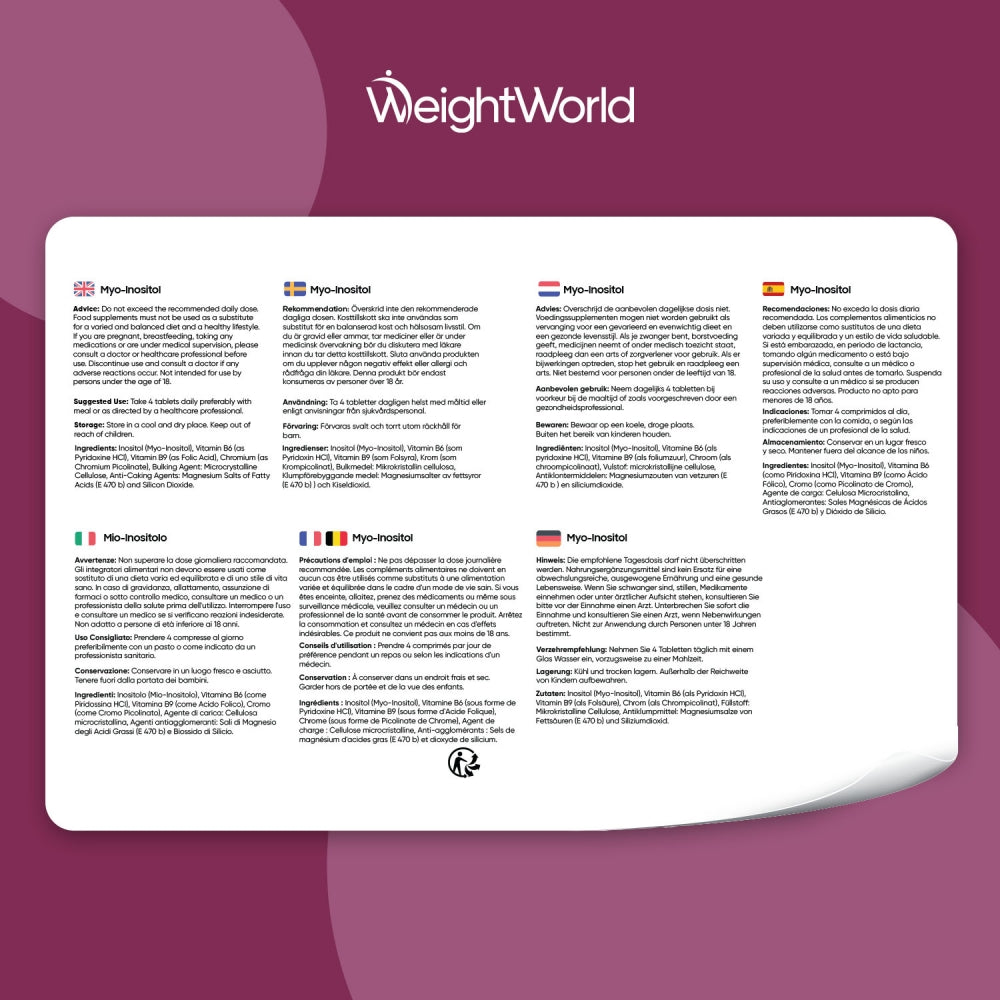 Inositol 4000mg 120 Tablets