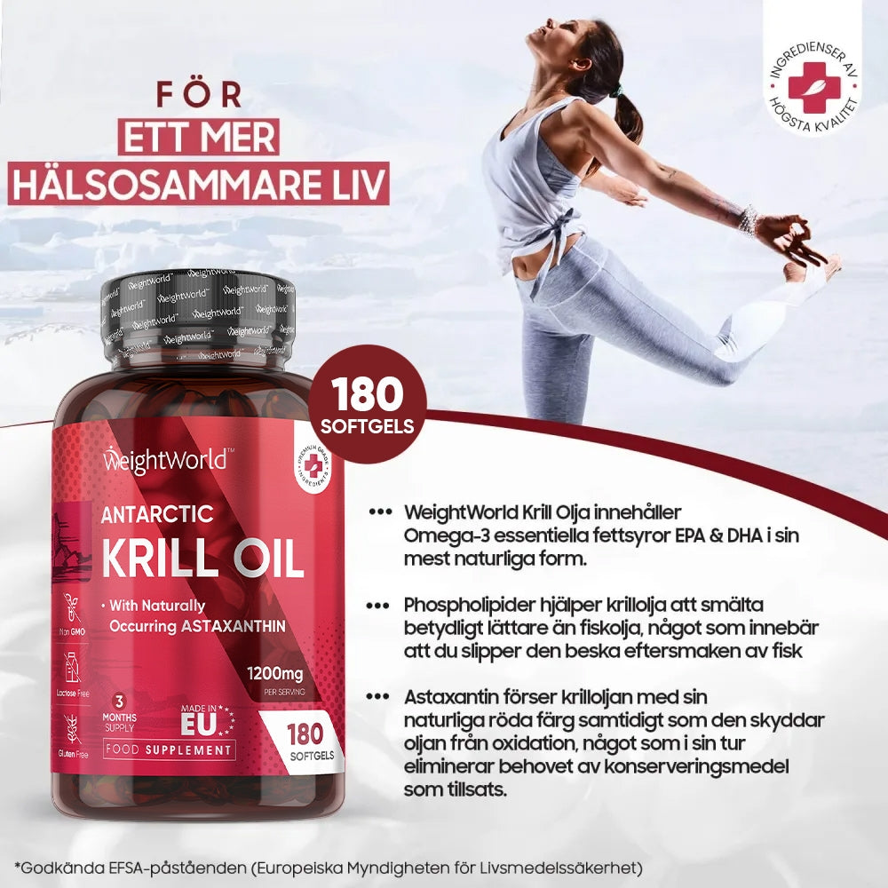 Antartic krill oil från en naturlig källa