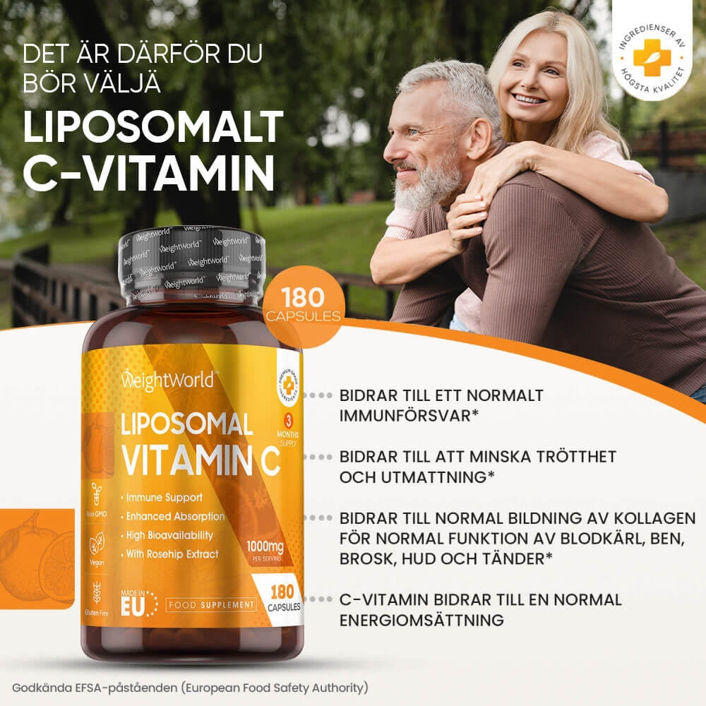 Kostillskott med en hög daglig dos av c vitamin 1000 mg