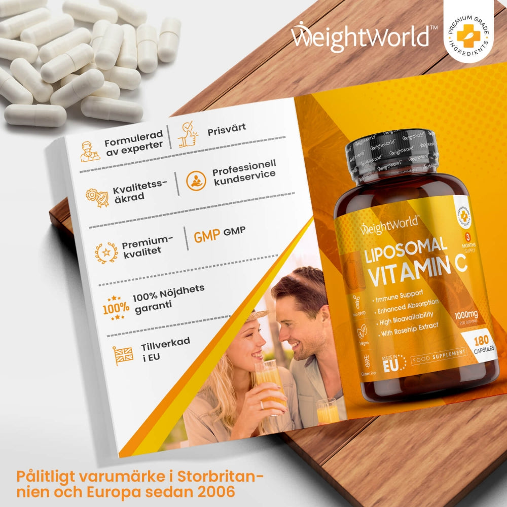 Lättsvalda med hög daglig dos av C vitmain 1000 mg