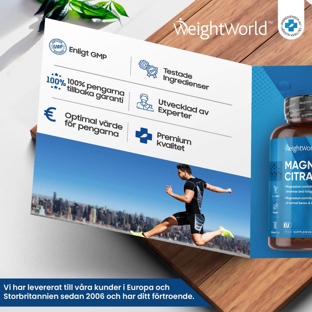 Magnesiumcitrat kapslar som stöttar ditt skelett och muskler