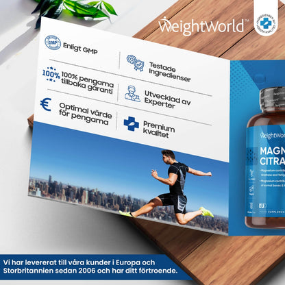 Magnesiumcitrat kapslar som stöttar ditt skelett och muskler