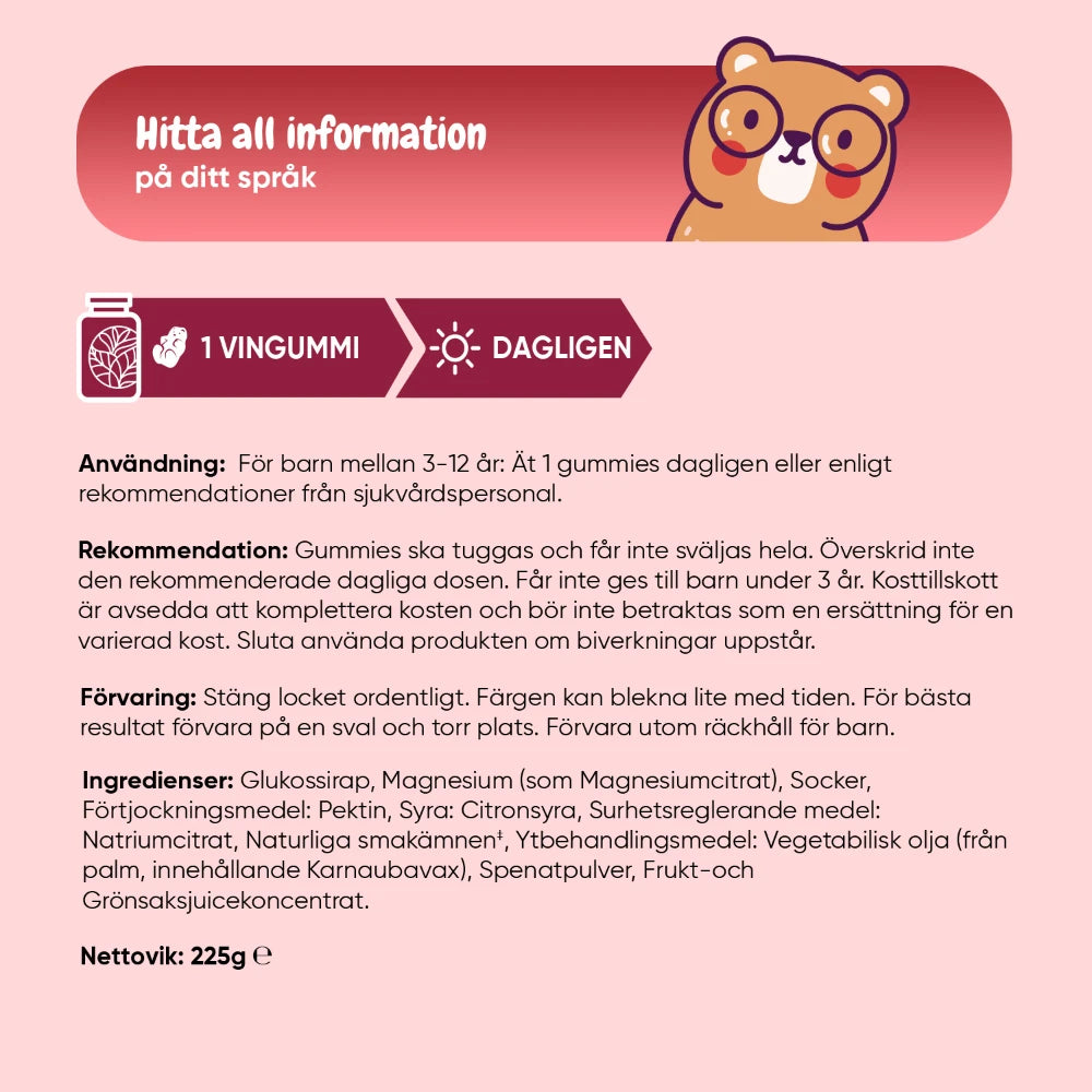 Magnesium Gummies för barn