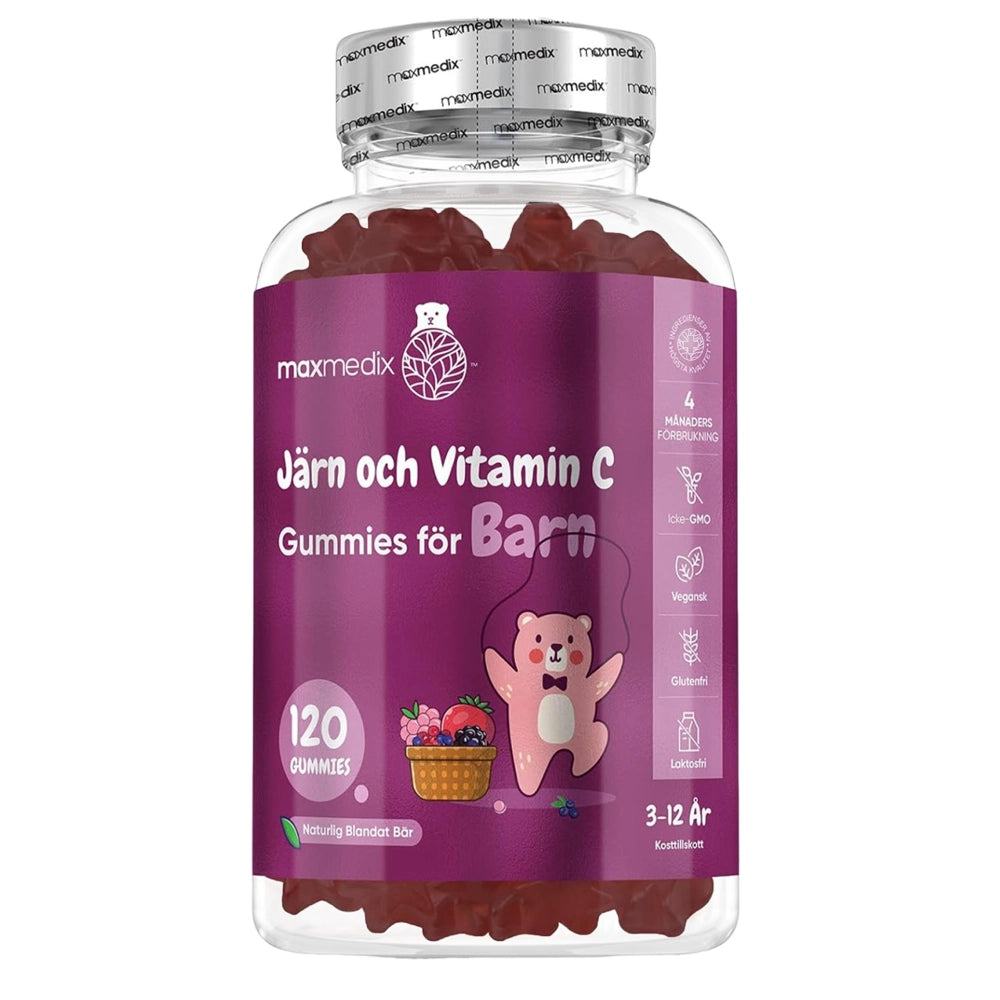 Järn och Vitamin C Gummies för barn